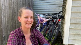  Nursing student Amanda Freeman at her friend's house in Easthampton, Massachusetts, where she stayed while looking for housing.