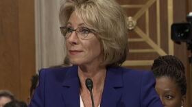President Donald Trump's nominee for Education secretary, Betsy Devos. (Screenshot of U.S. Senate video))