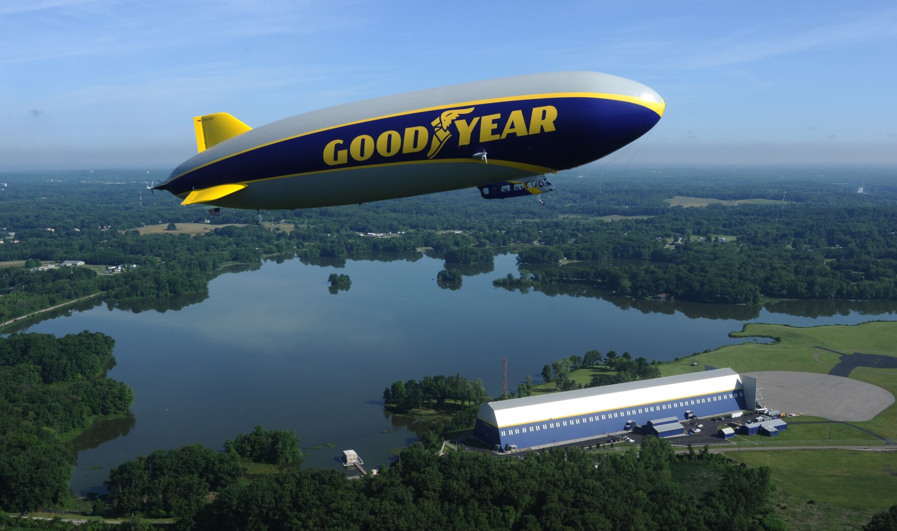 Savannah James Christens Akron-based Goodyear's Newest Blimp, Wingfoot Savannah James Christens Akron-based Goodyear's Newest Blimp, Wingfoot