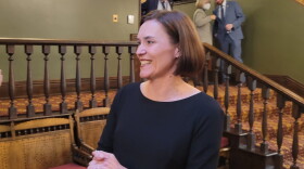 Sen. Winnie Brinks smiling in the State Capitol