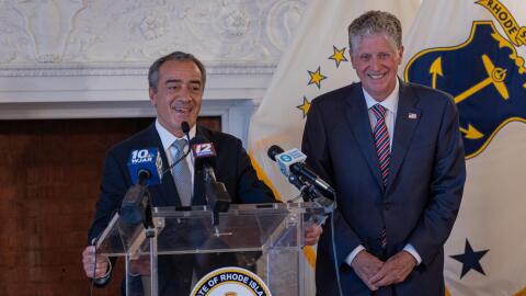 Matos, (left) a Superior Court judge since 2012, must now win confirmation from the General Assembly. Credit: Rose Wheeler/Ocean State Media