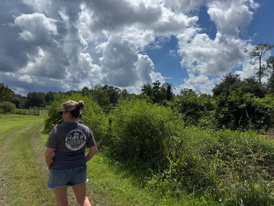 Sara Fletcher, one of the owners of Fletcher Family Farms in New Smyrna.