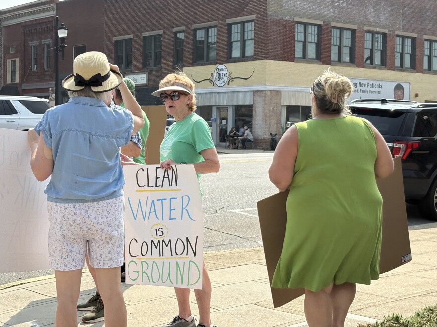 Protesters in Lexington on Saturday, July 18, 2026.