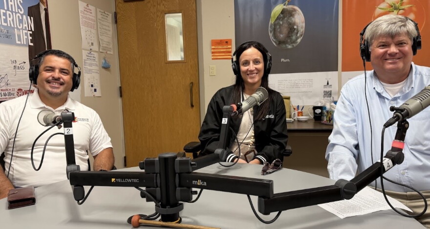 South Sioux City School District officials Roni Ortega, Erin Heineman, and Lance Swanson discuss facilities needs in the district in September 2025.