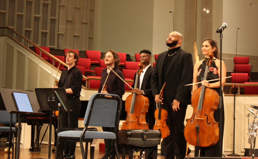 The Isidore String Quartet receives a well-deserved ovation.