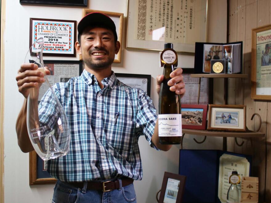 Atsuo Sakurai won an award for having the best-tasting sake brewed outside of Japan