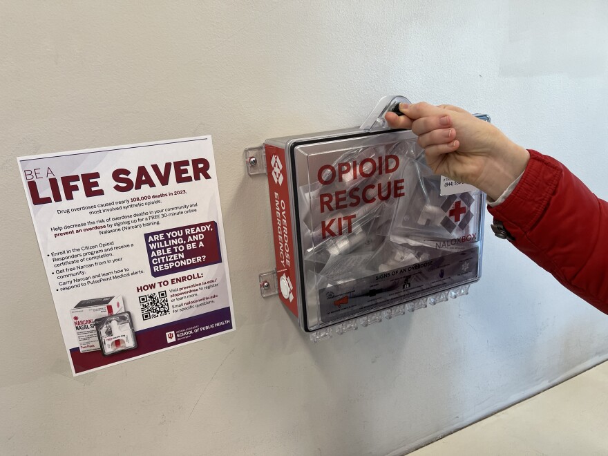 An IU Bloomington opioid rescue kit