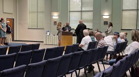 Interim superintendent Dr. Christopher Barnes being sworn in by Judge J. Corpening on Tuesday, September 3, 2024