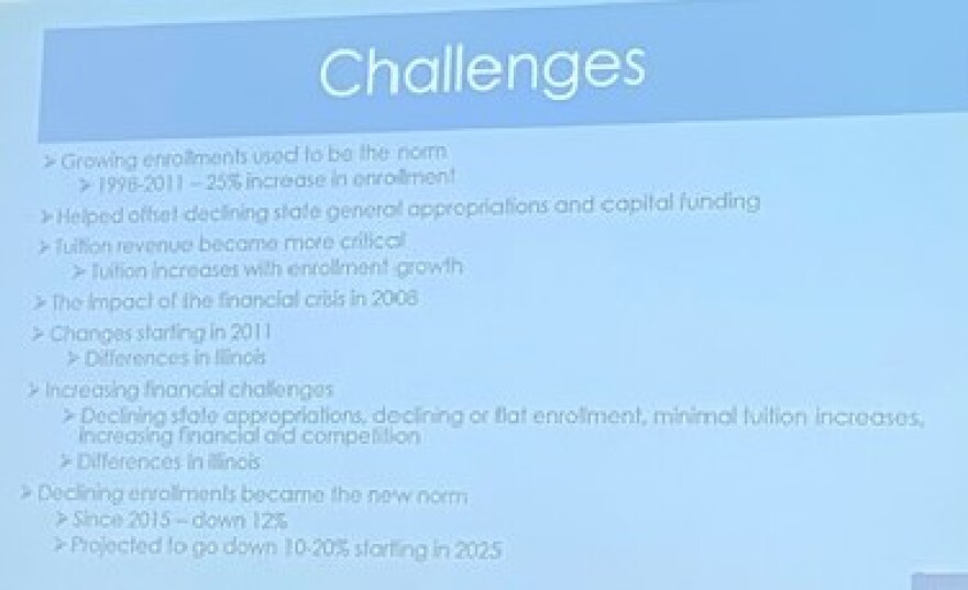 A list of challenges to increasing enrollment