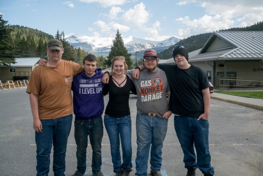 Anaconda Job Corps students pose for a picture. L to R: Dylan Allen, Cole Solymossy, Hawk McLeod, Matt Bowen, Casey Saunders.