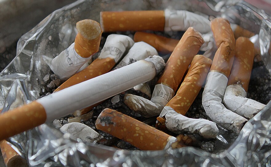 Cigarettes in an ashtray