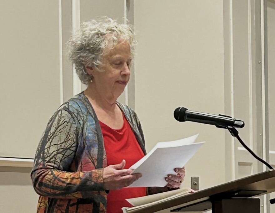 Appalachian poet Pauletta Hansel reads at Transylvania University after receiving the Judy Gaines Young Book Award.