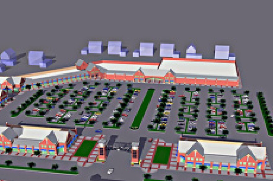 Click on the image for a larger view of the proposed layout of the Citadel Square Shopping Center at 63rd and Prospect.