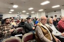 North Pocono-area residents and land owners in opposition to a data center development attend a Friday night supervisors meeting.