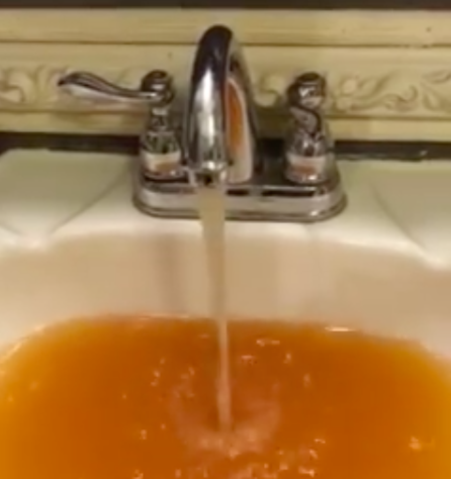 A still image from a video of foul water in a Martin County home.