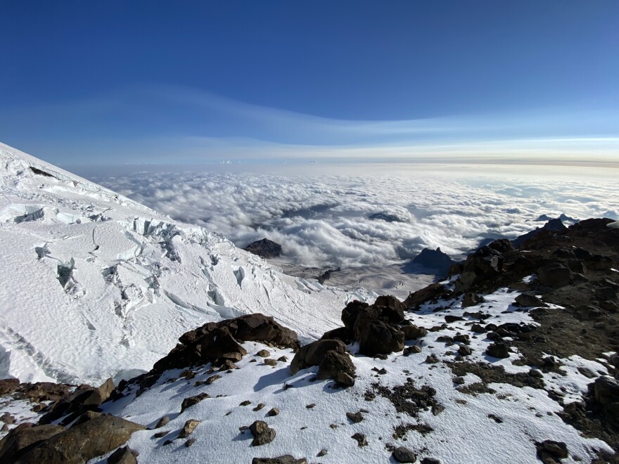 A view from Heaton's September summit attempt. Photo courtesy of Heaton.