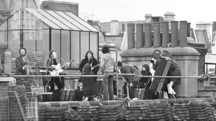 The Beatles, seen preparing for their final show on Jan. 30, 1969 in London.