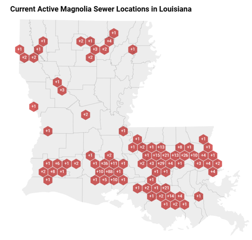 Magnolia Water Sewer Locations