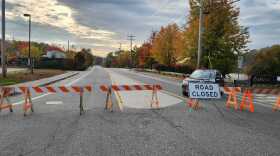 Lincoln Street in Lewiston, Maine, about a mile from the Schemengees Bar & Grill. (Brian Mann/NPR)