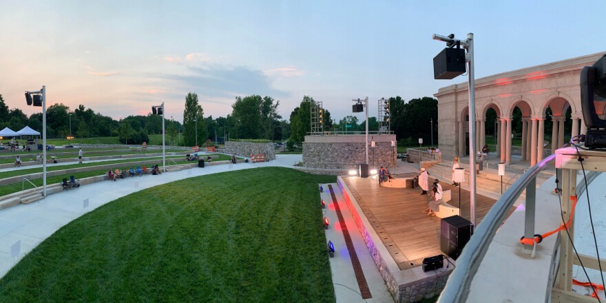 The new amphitheater at Riverside Park.