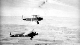 The Question Mark receives fuel during one of nine refueling missions.