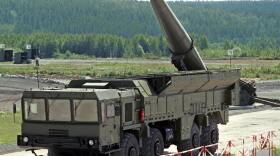 An undated file picture shows Russian missile complex "Iskander" on display during a military equipment exhibition in the Siberian town of Nizhny Tagil.