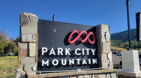 Park City Mountain sign in the summer.