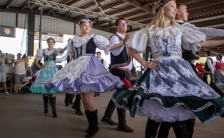 Members of West's Junior Historians perform Saturday in their traditional Czech costumes at the 50th Anniversary of Westfest. The group, originally founded in 1973 to promote Czech heritage, also performed at the first Westfest.