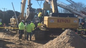 A workman was killed and another trapped for hours when a trench collapsed on South Shore Drive in South Yarmouth on Nov. 18, 2025.
