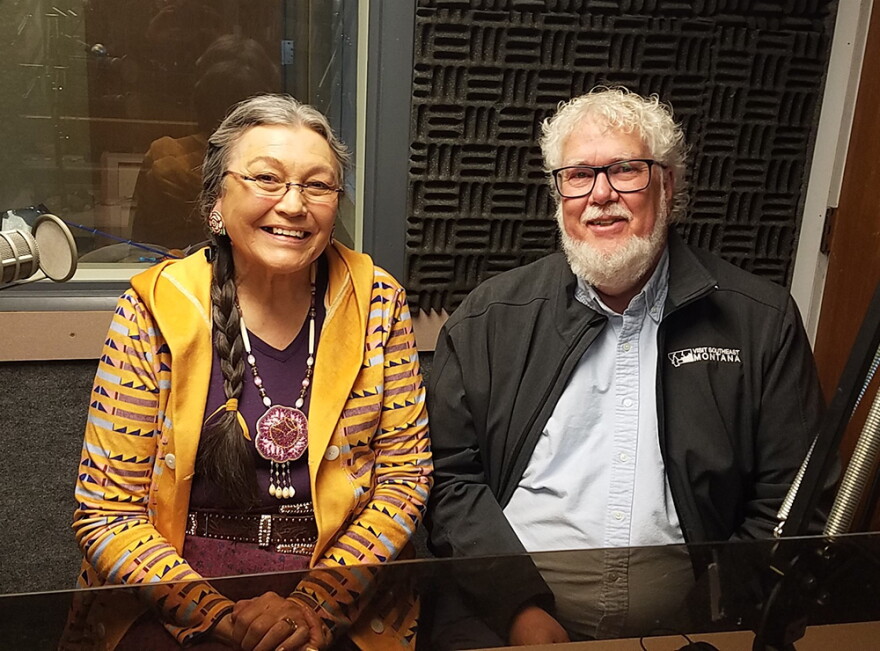 Dr. Janine Pease (left) and Kevin Kooistra at the YPR studios