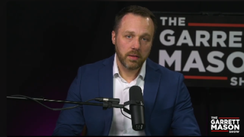 Garrett Mason announces his second bid for Maine governor on his podcast.