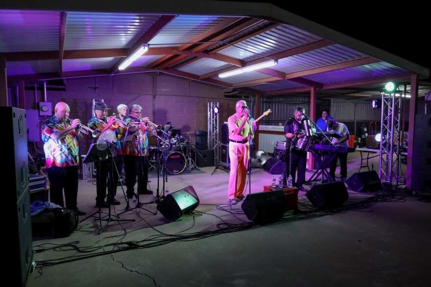 Legendary Tejano musician Ruben Ramos was among this year's performers. His group, the Mexican Revolution, played Saturday night to an energetic crowd in downtown Van Horn.