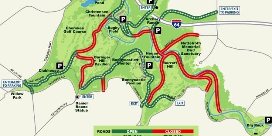 Cherokee Park Reopening Map