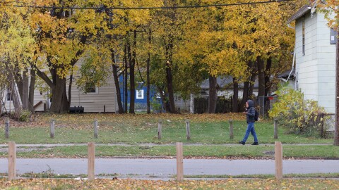 Looking across the street from 281-283 Whitney St. to 280-282 Whitney St., these are examples of the many vacant lots that the Rochester Cornerstone Group and the city of Rochester plan to redevelop with owner-occupied homes as part of the Stadium Estates project to revitalize the JOSANA neighborhood.