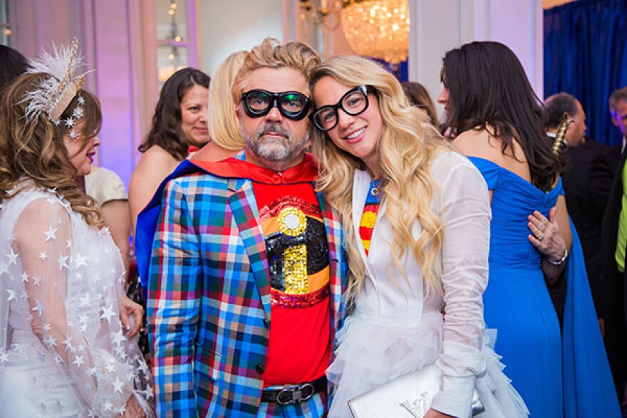 Martin Phipps and Caroline Duesing at an Art gala. Phipps claims his ex-girlfriend sold clothes belonging to his business through a consignment store. He sued the consignment store but not Duesing last month.