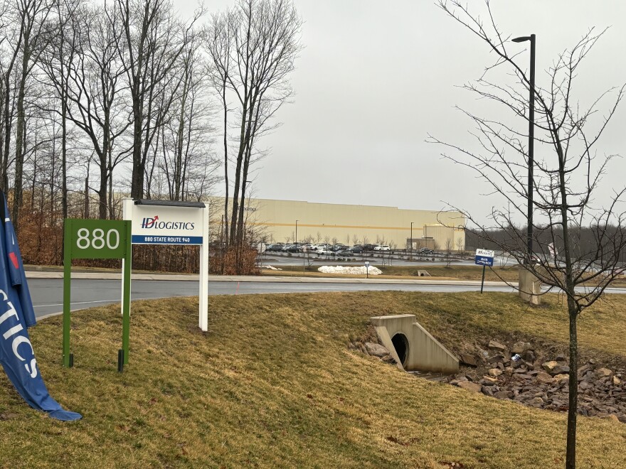 Blue Ridge Real Estate sold the land for this warehouse to Exeter Industrial Drive Route 940 Land I (Exeter 1) in 2021, according to Blue Ridge. Blue Ridge and Exeter 1 are listed as selling the land together to EQT Exeter on January 13, 2021, according to Kidder Township records.