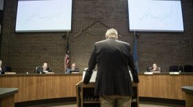 Broken Arrow City Council members listen as city Human Resources Director Russell Gale briefs them on COVID-19 cases in the city and region at a meeting Tuesday, Nov. 17.