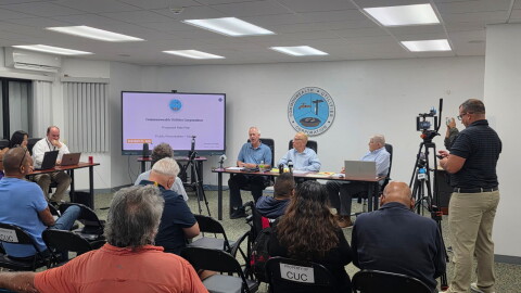 The Commonwealth Public Utilities Commission held a public hearing Monday on Saipan regarding the three-year utility rate increase sought by the Commonwealth Utilities Corporation.