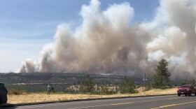 Fires burn around Spokane, Wash. on August 1, 2026. Credit: Doug Nadvornick, Spokane Public Radio.