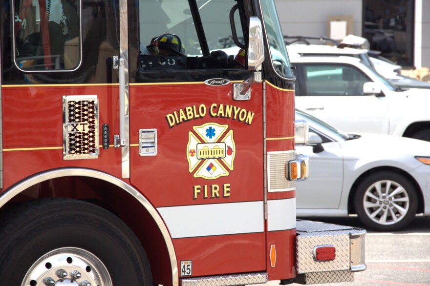 A fire truck at the Diablo Canyon Power Plant near Avila Beach, California.
