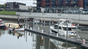 The Seneca Chief docked at the Mohawk Harbor