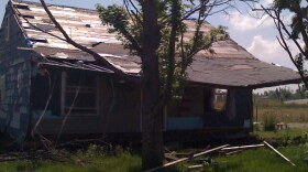 One of the tornado damaged homes that will not be repaired in Picher, Oklahoma.
