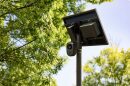 Flock Safety license plate readers are typically mounted on tall poles, with a camera and solar panel on top. The company says its technology is used in more than 6,000 communities across 49 states in partnership with thousands of law enforcement agencies nationwide.