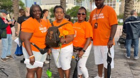 Advocates with Rise Up For Peace and Helping Thru the Hurt attended the gun violence awareness event in downtown Tampa. They want Florida laws like Stand Your Ground changed but also want more community support for mentor programs and mental health initiatives. 