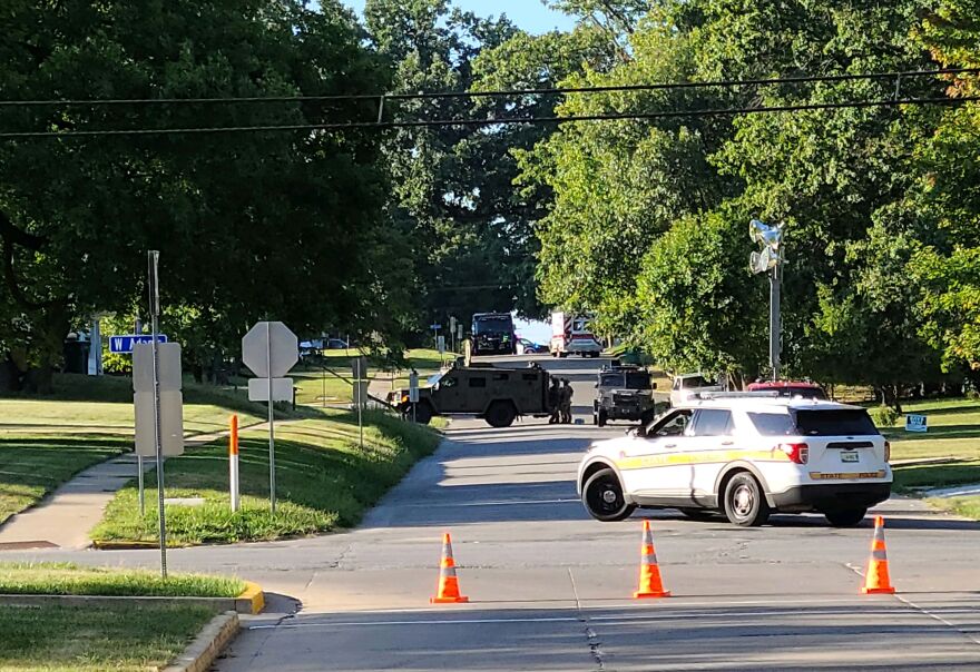 A standoff continues in the 300 block of North Normal Street in Macomb.