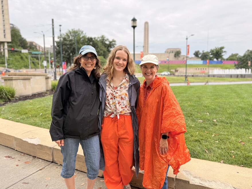 Natasha Hull (center) said she was disappointed when local officials closed the FIFA Fan Festival on Thursday because of inclement weather.