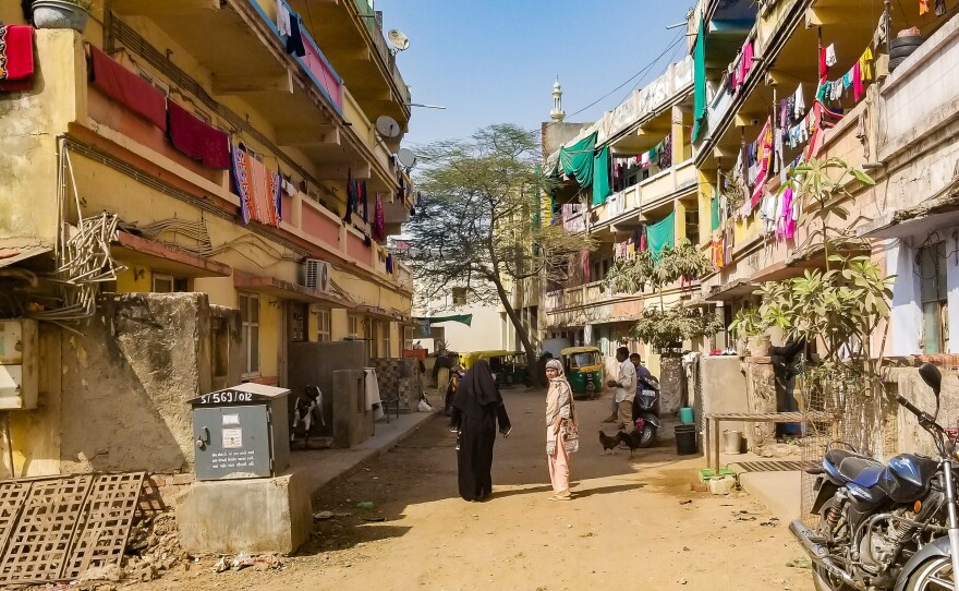 Many Muslims moved to Juhapura, a lower-income neighborhood, after the 2002 riots in Ahmedabad, India.