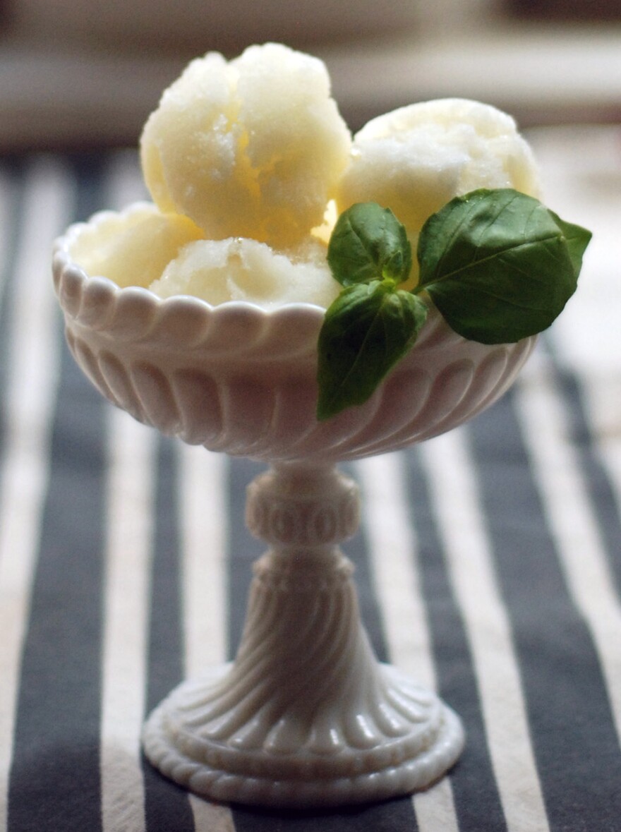 Lemon Basil Sorbet