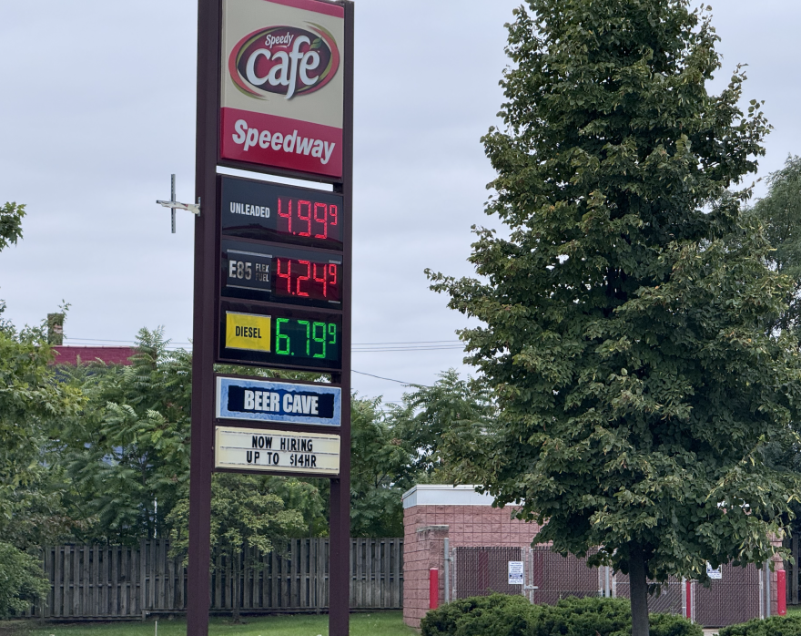 A Speedway gas sign