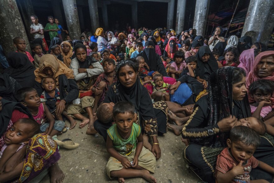 Shahidul Alam took this photo of Rohingya refugees in a Bangladeshi cyclone shelter in November of last year.